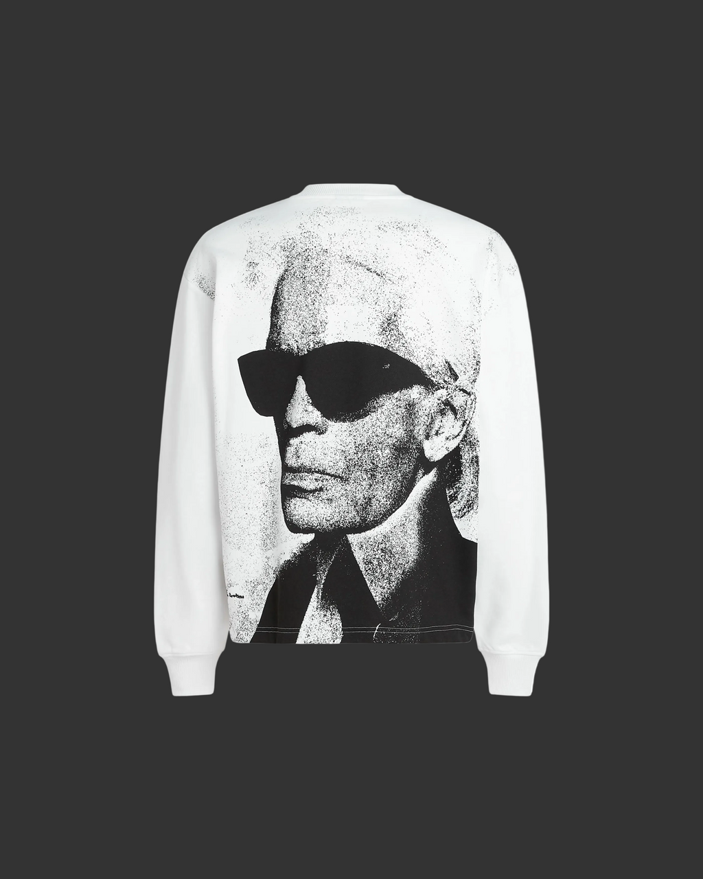 Karl Lagerfeld Jeans Graphic-print Sweater - "White/Black"