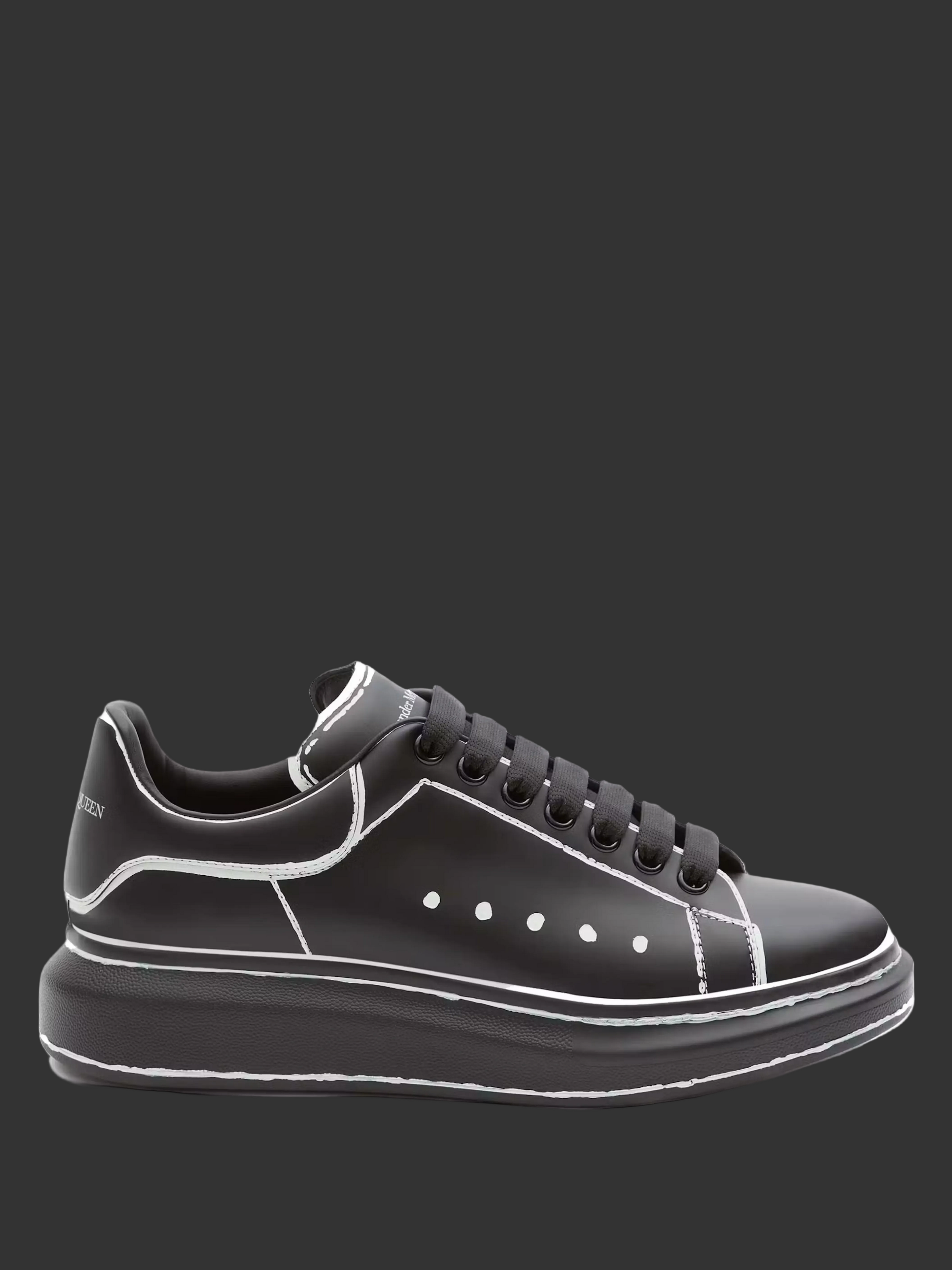 Alexander McQueen Oversized - "Black White Outline"