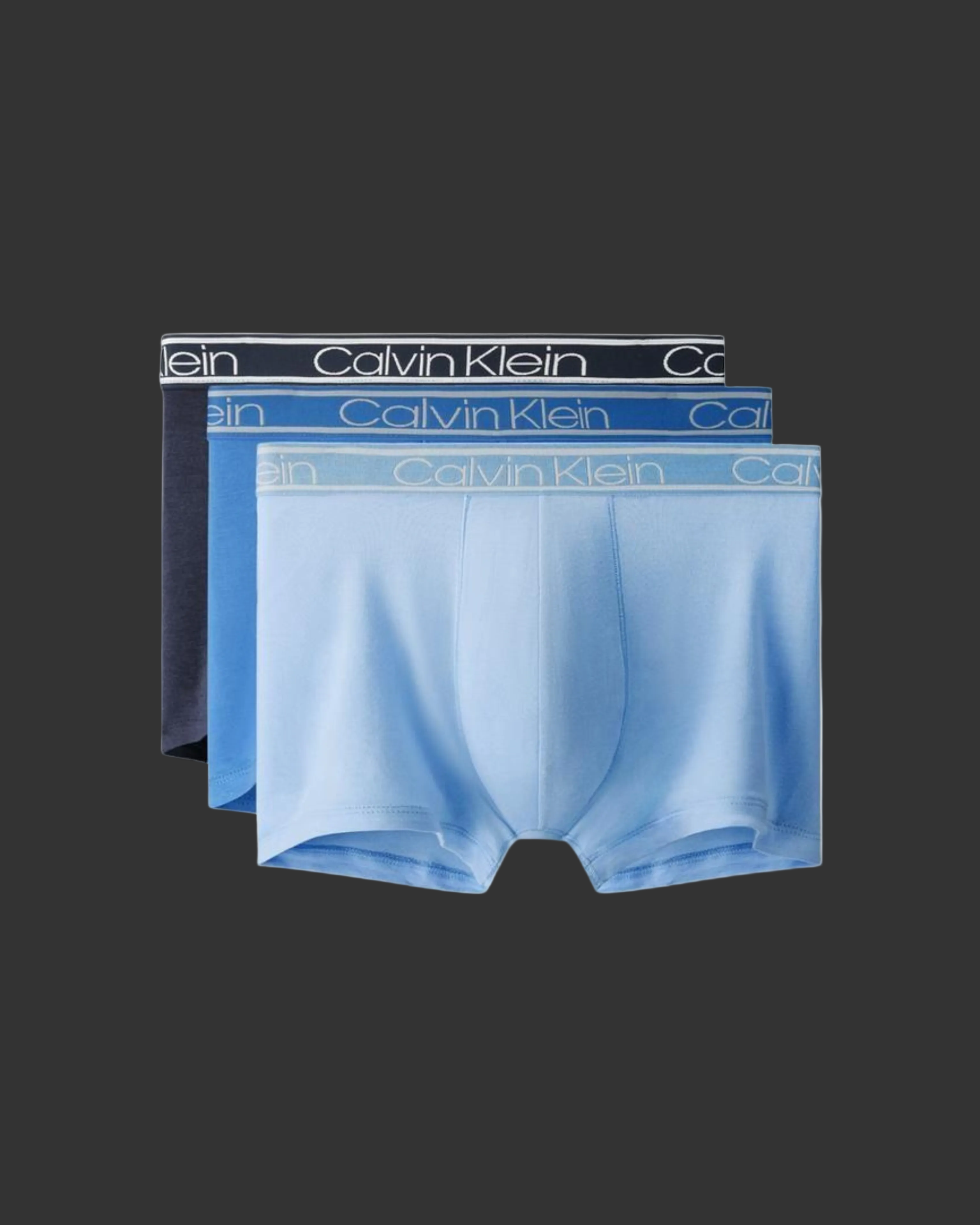 Calvin Klein Men's 3Pack High Rise Trunk - "Peacoat/Black/Delft"