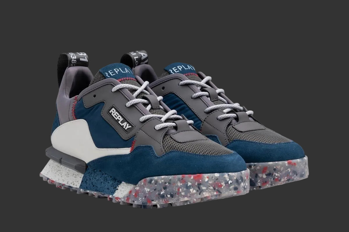 Replay Field Classic Sneaker - "Blue/Green/White"