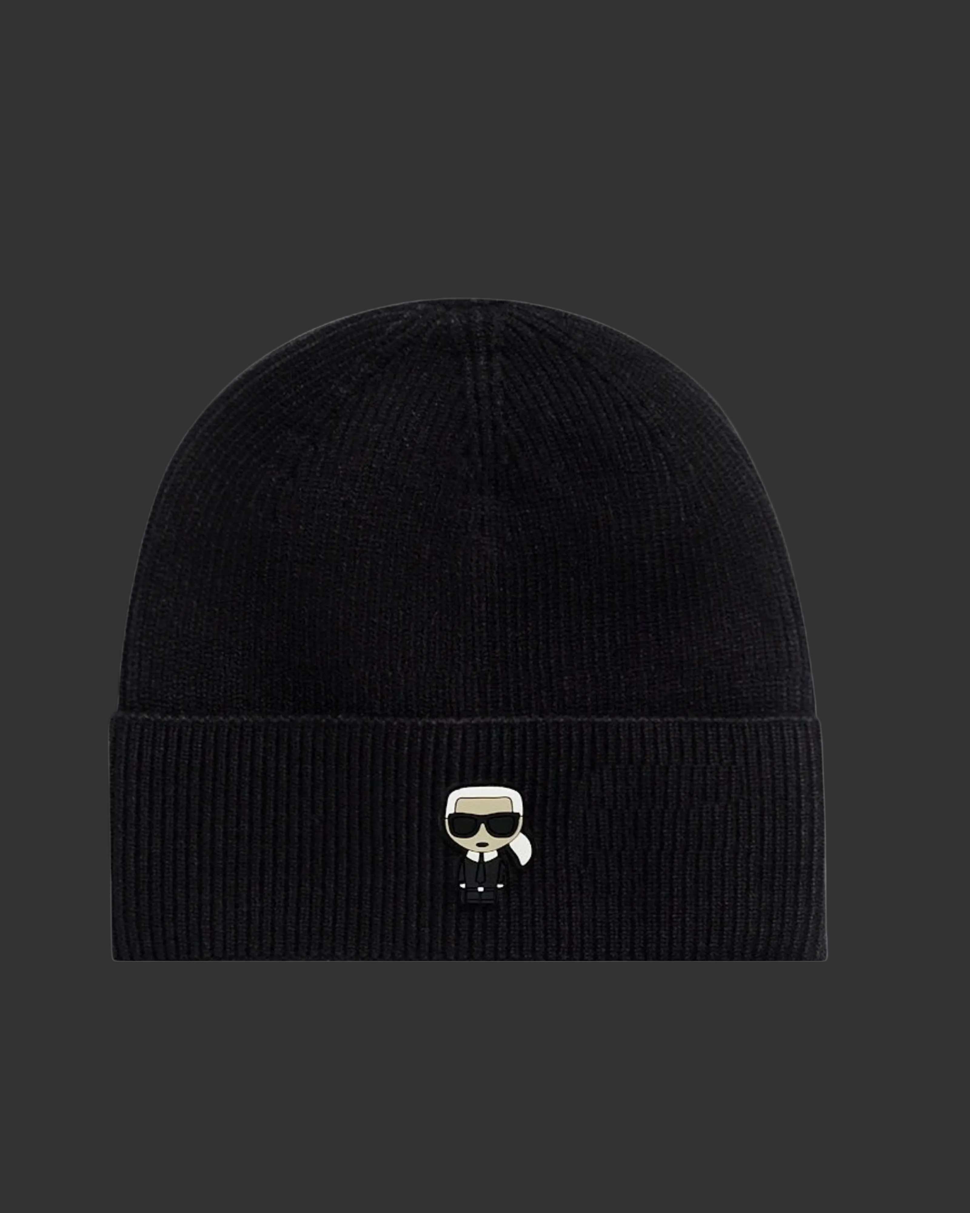 Karl Lagerfeld Knitted Beanie - "Black"