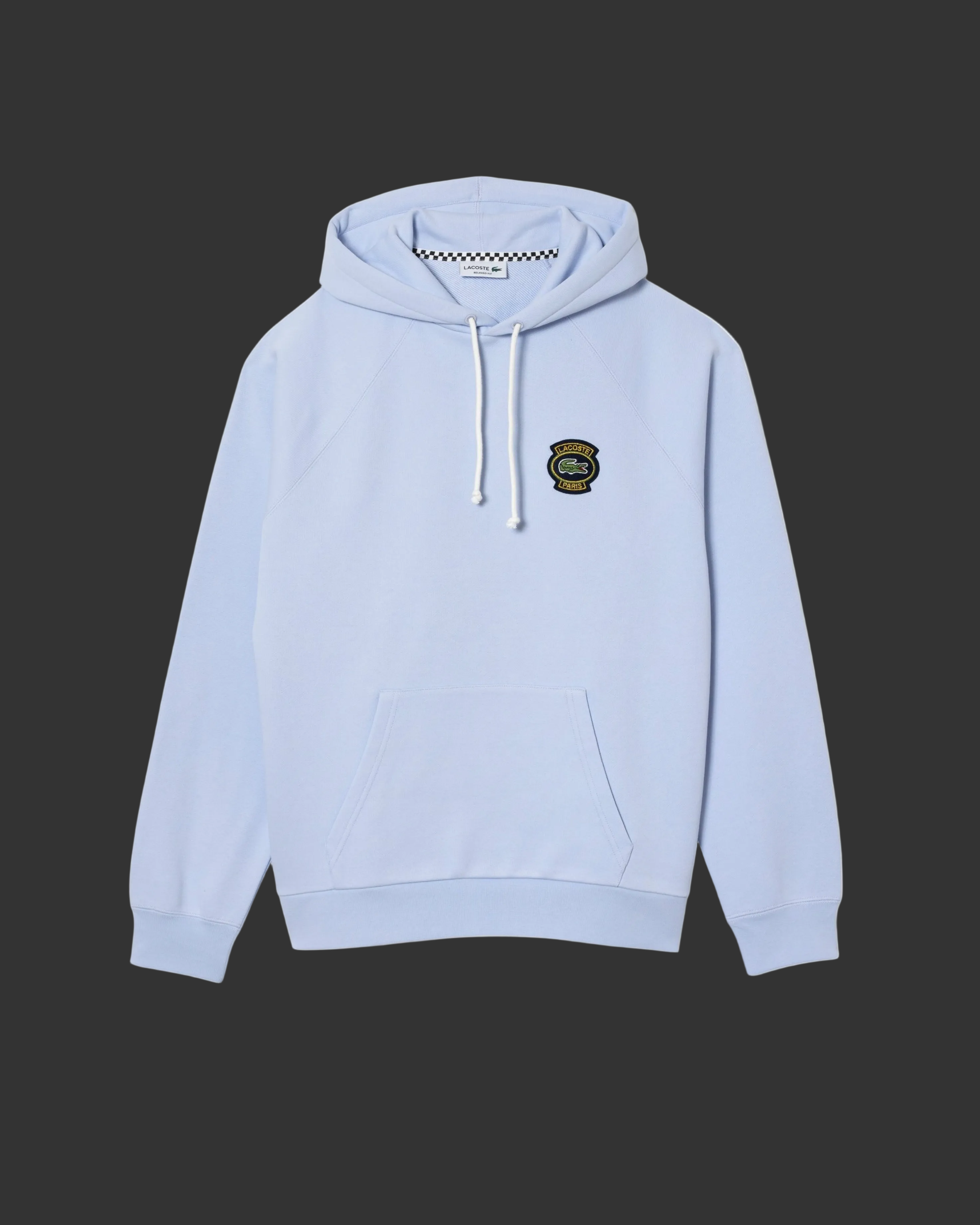 Lacoste Men's Loose Fleece Hoodie - "Light Blue J2G"