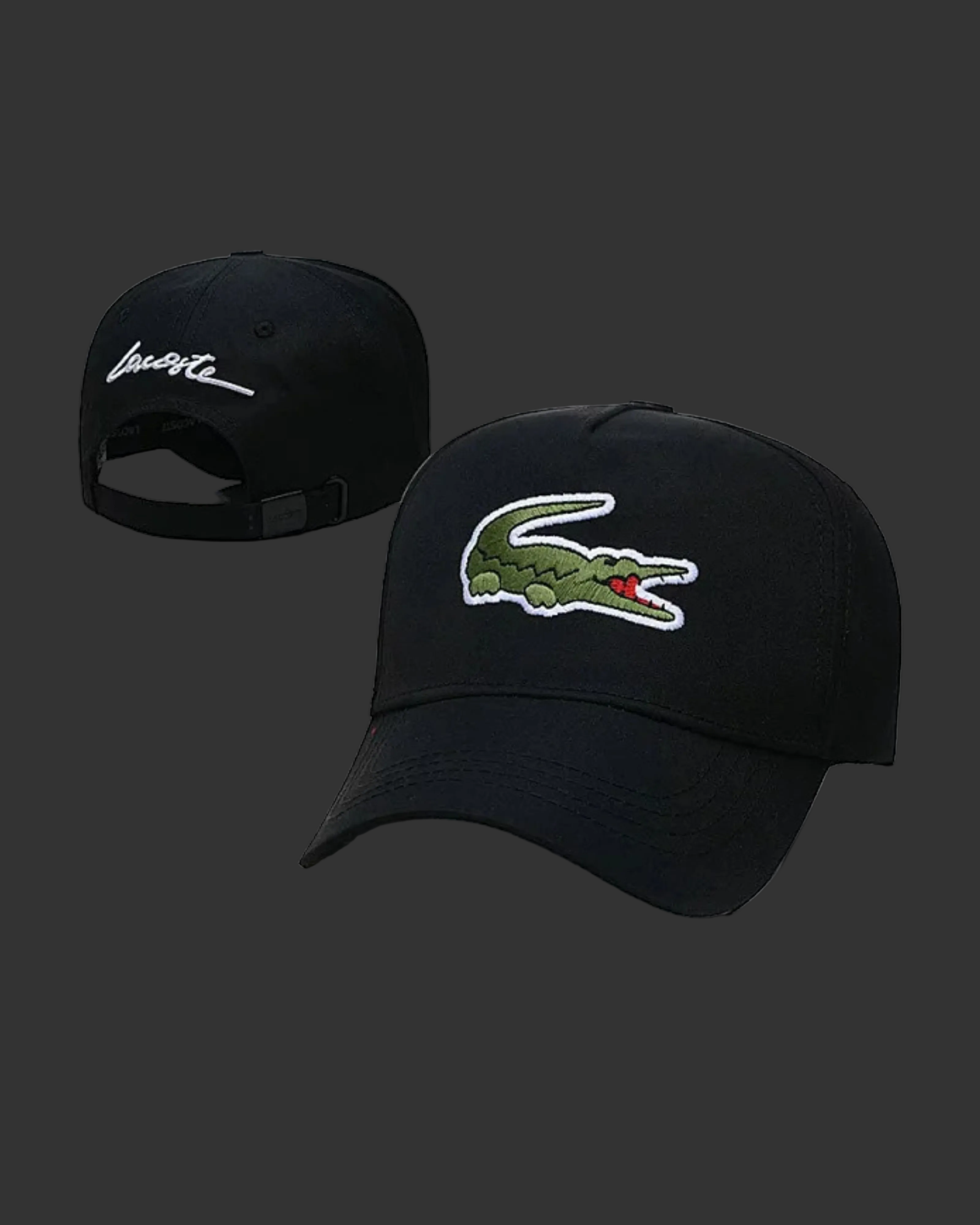 Lacoste Baseball Dad Cap - "Black"