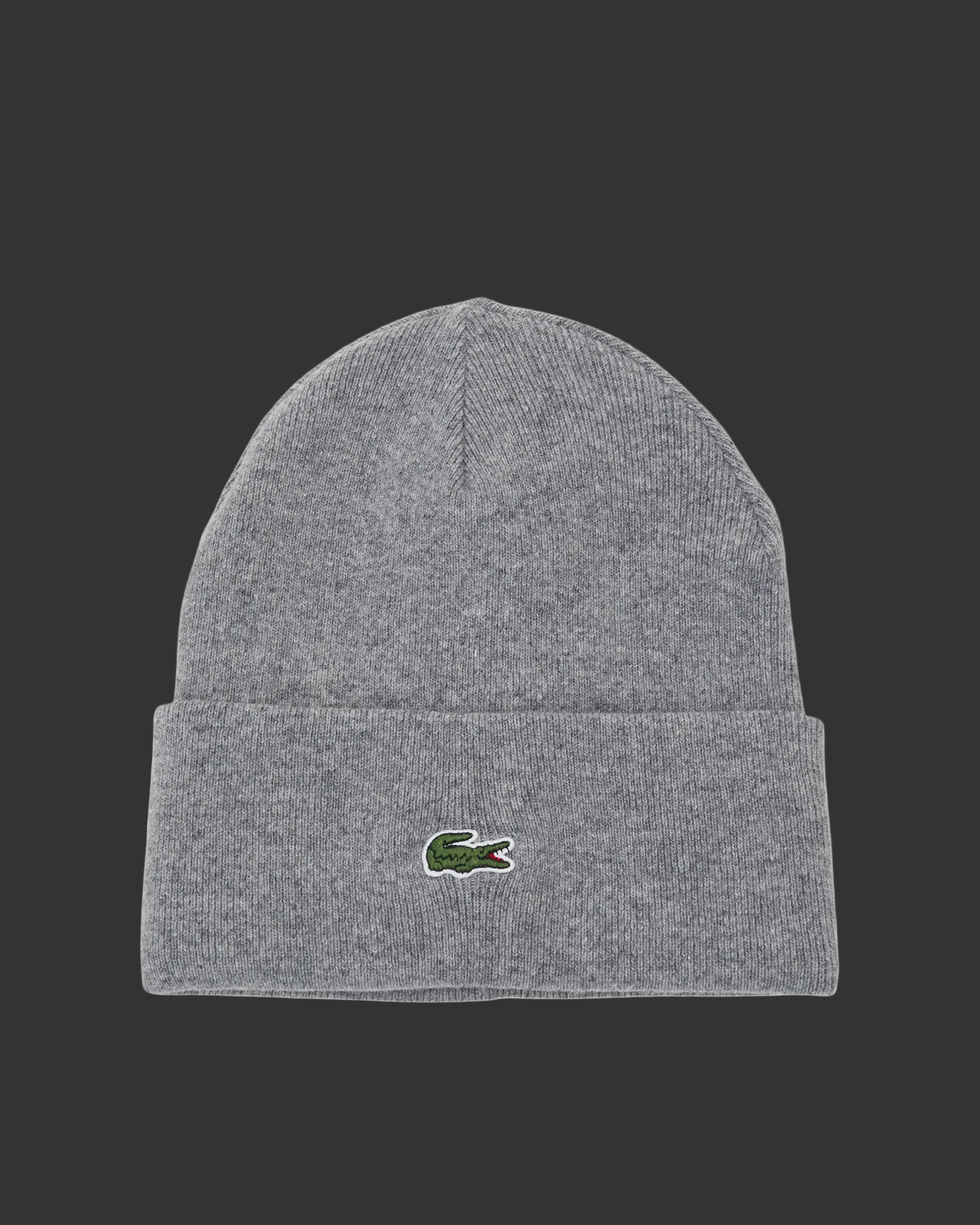 Lacoste Small Logo Cuff Beanie - "Grey"