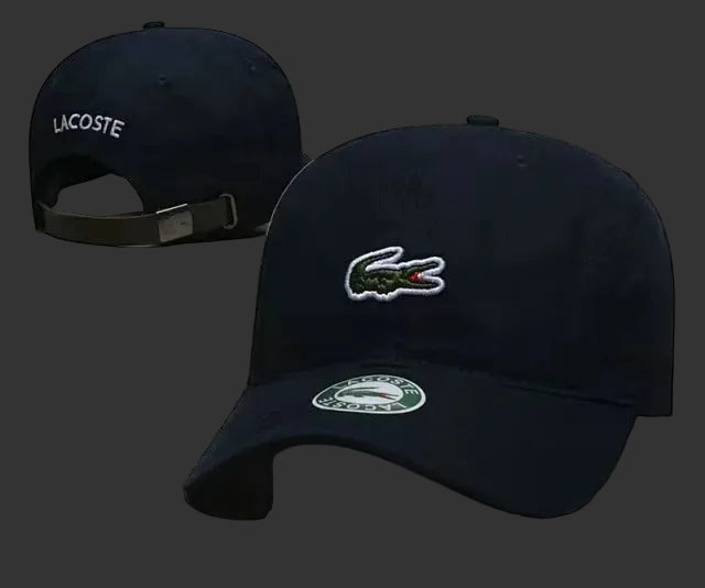 Lacoste Crocodile Cotton Cap - "Black"